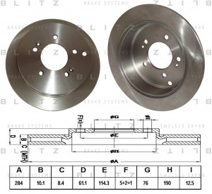 Диск тормозной BS0191 BLITZ