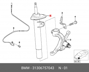 Амортизатор подвески 31 30 6 757 043 BMW