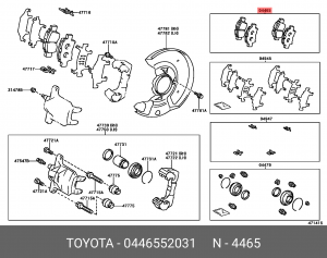Колодки тормозные дисковые 04465-52031 TOYOTA