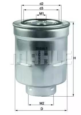 Фильтр топливный KC389 MAHLE