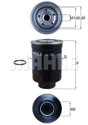 Фильтр топливный KC261D MAHLE