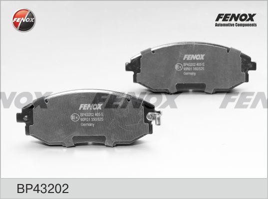 КОЛОДКИ ТОРМОЗНЫЕ ДИСКОВЫЕ ПЕРЕДНИЕ BP43202 FENOX