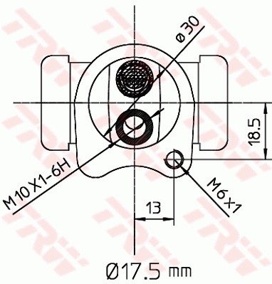 Цилиндр тормозной рабочий BWC251 TRW