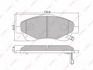 Колодки тормозные дисковые BD-7548 LYNXAUTO
