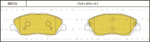 Колодки тормозные дисковые BB0356 BLITZ