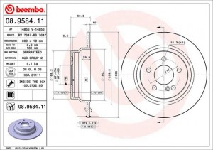 Диск тормозной 08.9584.11 BREMBO