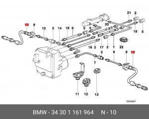 Шланг тормозной 34 30 1 161 964 BMW