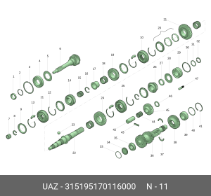 Муфта переключения 315195170116000 UAZ UAZ
