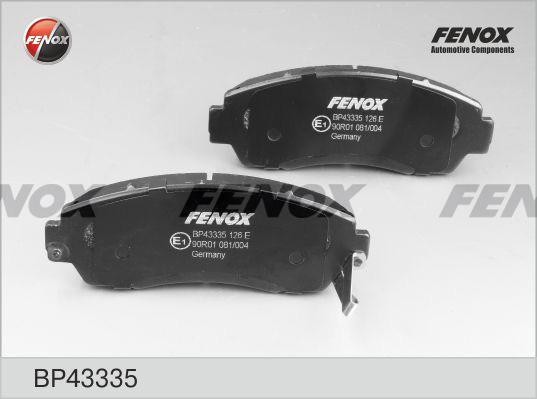 КОЛОДКИ ТОРМОЗНЫЕ ДИСКОВЫЕ ПЕРЕДНИЕ BP43335 FENOX