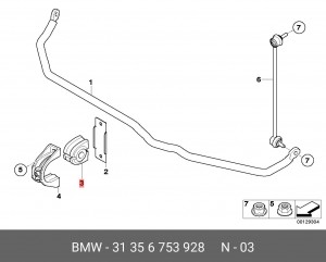 Втулка стабилизатора 31 35 6 753 928 BMW