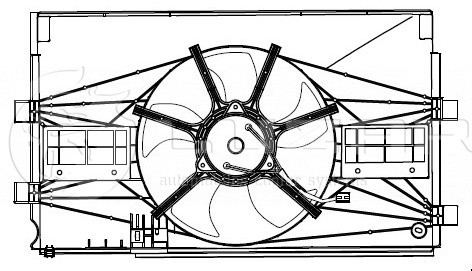 Электровентилятор охлаждения с кожухом LFK1115 LUZAR