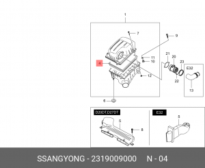 Фильтр воздушный 2319009000 SSANG YONG