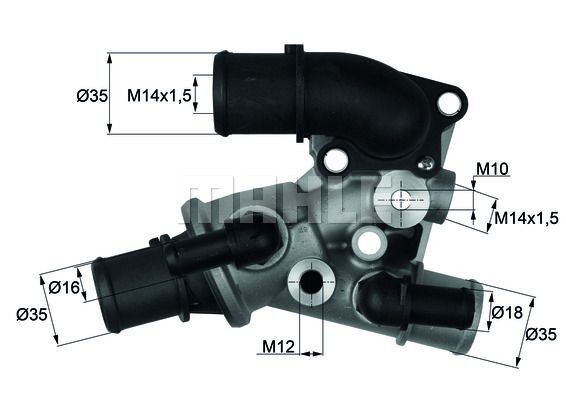 Термостат системы охлаждения TI 200 82 MAHLE