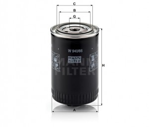 Фильтр масляный двигателя W 940/66 MANN FILTER