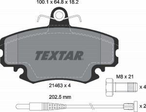 Колодки тормозные дисковые 2146304 TEXTAR