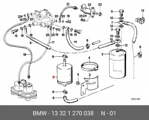Фильтр топливный 13 32 1 270 038 BMW