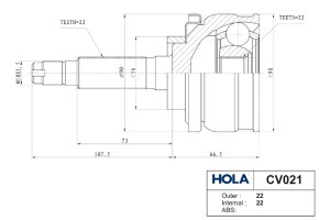 ШРУС CV021 HOLA