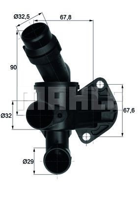 Термостат системы охлаждения TI 54 92D MAHLE