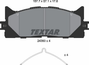 Колодки тормозные дисковые 2435001 TEXTAR