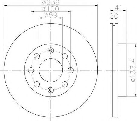 Диск тормозной 8DD355111341 PAGID
