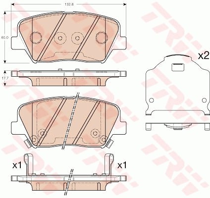 Колодки тормозные дисковые GDB3549 TRW