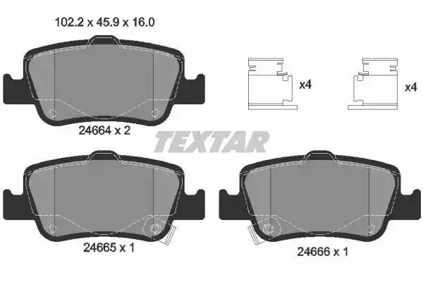 Колодки тормозные дисковые 2466401 TEXTAR