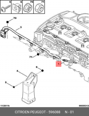Свеча накаливания 5960 88 CITROEN