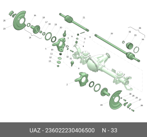 Пыльник ШРУСа 236022230406500 UAZ UAZ