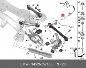 Датчик ABS 34 52 6 762 466 BMW