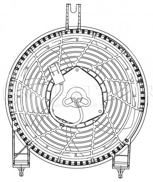 Электровентилятор кондиционера с кожухом LFAC1990 LUZAR