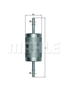 Фильтр топливный KL181 MAHLE