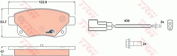 Колодки тормозные дисковые GDB1725 TRW