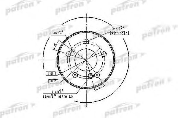 Диск тормозной PBD1583 PATRON