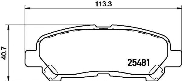 Колодки тормозные дисковые 2548101 TEXTAR