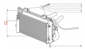 Радиатор охлаждения ДВС (комплект с электромотором) 21703-1300008-00 LADA VAZ