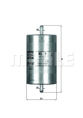 Фильтр топливный KL9 MAHLE