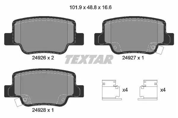 Колодки тормозные дисковые 2492601 TEXTAR