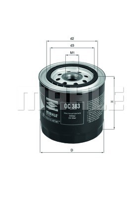 Фильтр масляный двигателя OC383A MAHLE