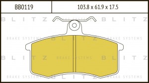 Колодки тормозные дисковые BB0119 BLITZ