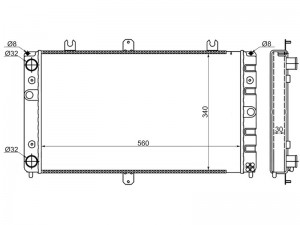 Радиатор охлаждения ДВС SGLD0002 SAT