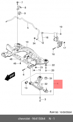 Рычаг подвески 96415064 CHEVROLET