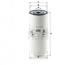 Фильтр масляный двигателя W11102/36 MANN FILTER