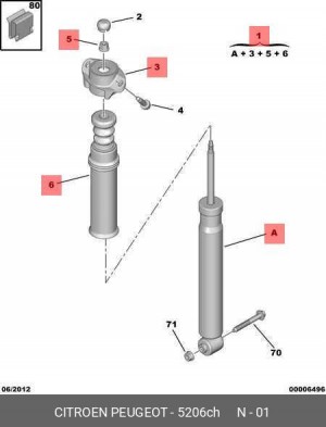 Амортизатор подвески 5206 CH CITROEN