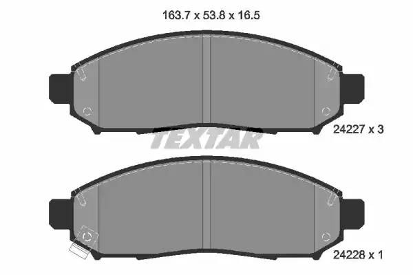 Колодки тормозные дисковые 2422701 TEXTAR