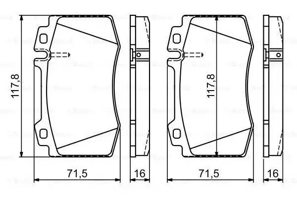 Колодки тормозные дисковые 0 986 495 278 BOSCH