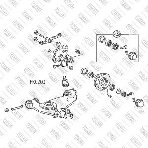 Опора шаровая подвески FK0203 FIXAR