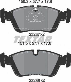 Колодки тормозные дисковые 2328702 TEXTAR