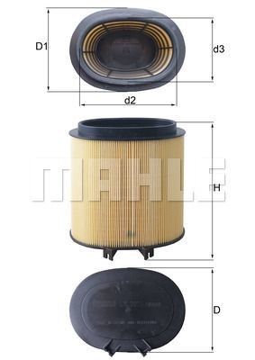 Фильтр воздушный LX462 MAHLE