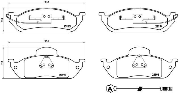 Колодки тормозные дисковые P50039 BREMBO