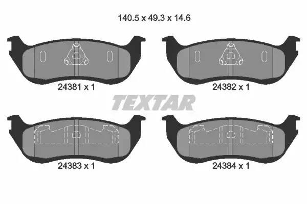 Колодки тормозные дисковые 2438101 TEXTAR